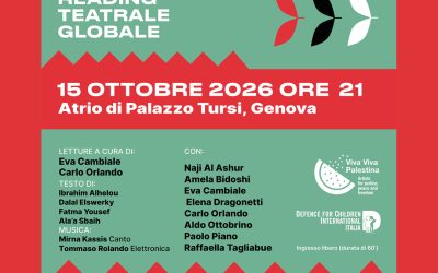 15 ottobre 2026, h 21 / PALESTINESI SONO I TUOI OCCHI / Genova Atrio Palazzo Tursi